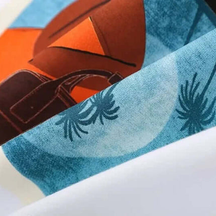 Tricou din bumbac cu imprimeu de pictură în ulei