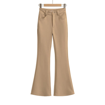High Elastic Micro Flare Casual Pants