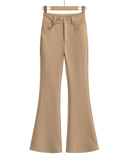 High Elastic Micro Flare Casual Pants