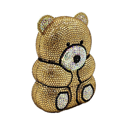 Crystal Bear Evening Party Bag