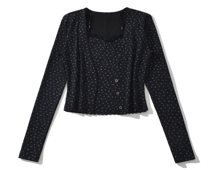 Sweet Stripe V-Neck Long Sleeve Cardigan Top