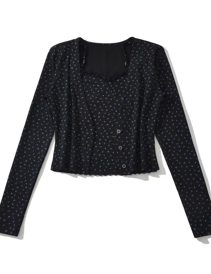 Cardigan à manches longues en V à rayures sucrées