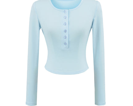 Langarm-T-Shirt mit V-Ausschnitt