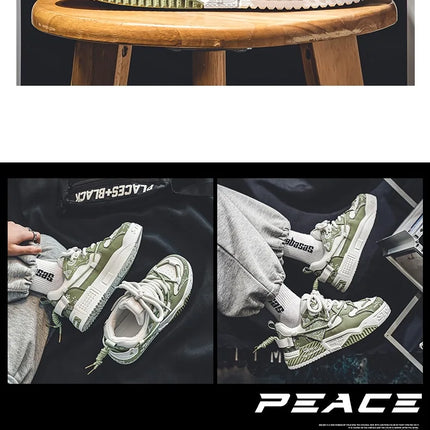 3D Printed Sneaker Men's Breathable Casual Board Shoes