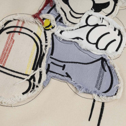 Hoodie en Patchwork de Dessin Animé Rétro – Coupe Ample