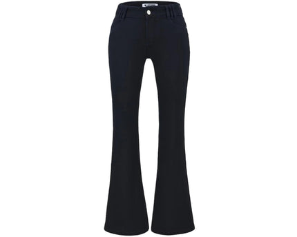 Style Retro Low Waist Buttoned Flared Denim Pants