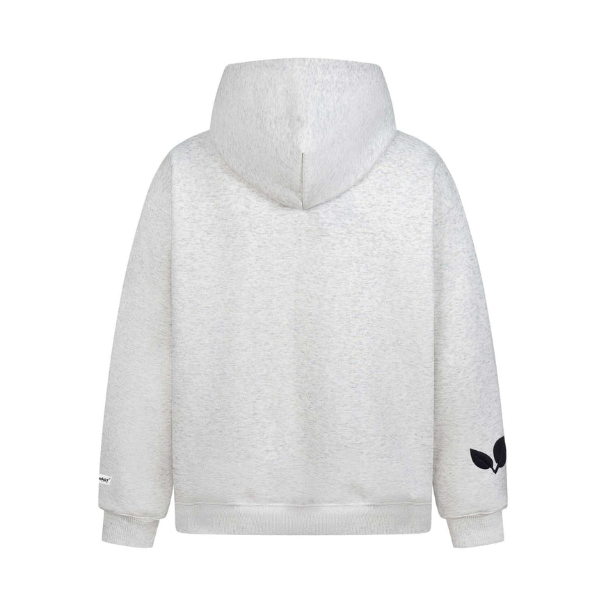 Cross Shaped Embroidered Hooded Sweatshirt styling detail - Premium Streetwear