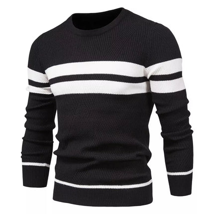 Pullover Sweater – Slim Fit Patchwork Design