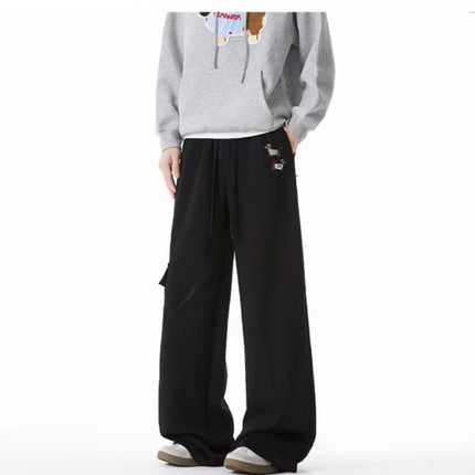 Pantalons de survêtement brodés de chien - Coupe ample