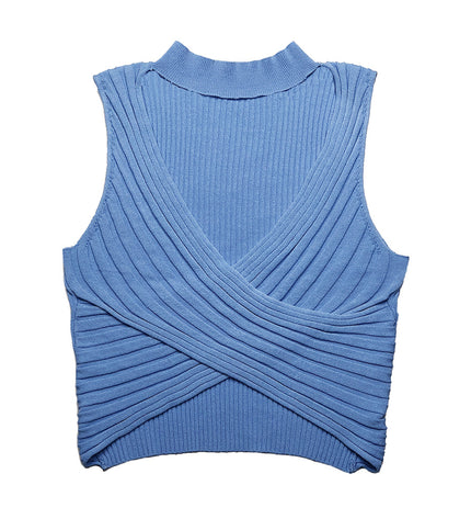 Grozavu Women's Halter Knitted Vest Top