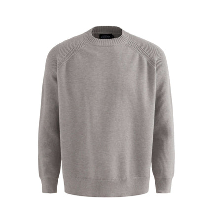 Lazy Streetwear Knit Sweater – Loose Fit in light gray with a relaxed silhouette and long sleeves.
