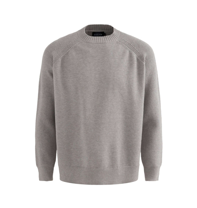 Lazy Streetwear Knit Sweater – Loose Fit in light gray with a relaxed silhouette and long sleeves.