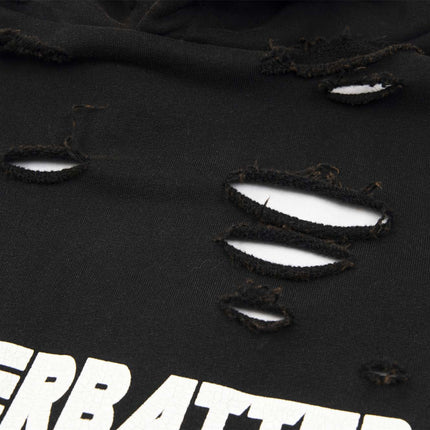 Gewaschene Buchstaben Druck Hoodie – Lockere Passform