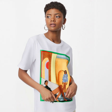 White Polo Neck Cotton TShirt – Slim Fit