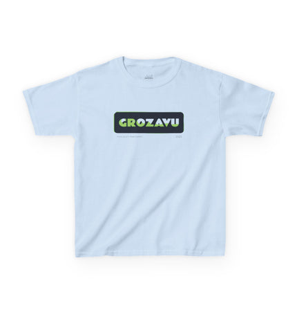 Grozavu Kids Heavy Cotton Tee - Fun Casual Wear for Young Explorers