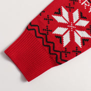 Women Red Christmas Snowflake Knit Sweater