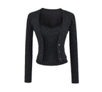 Ensemble deux pièces floral noir