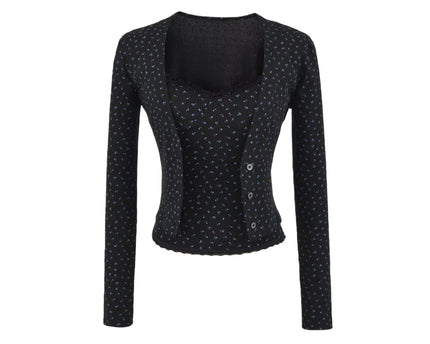 Sweet Stripe V-Neck Long Sleeve Cardigan Top