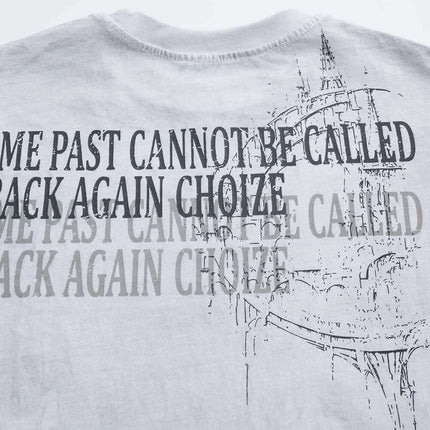 Retro Washed Face Letter T-Shirt – Loose Fit with expressive graphic print and vintage design.