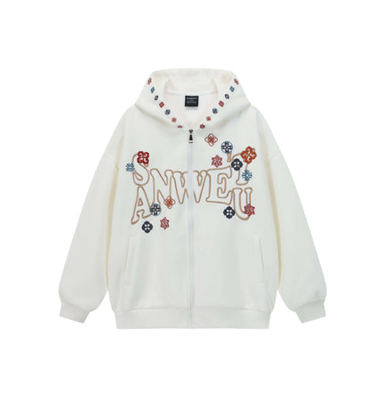 Exclusive Hoodie Letter Embroidery Oversized urban aesthetic - Image 6