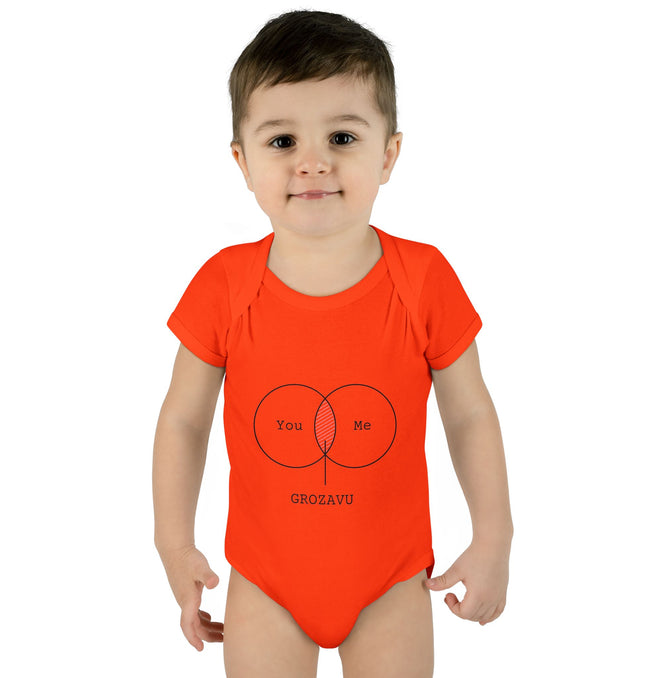 You Me Baby Bodysuit - Cute Infant Orange Outfit for Celebrations