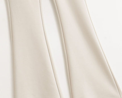 High Elastic Micro Flare Casual Pants