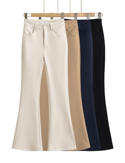 High Elastic Micro Flare Casual Pants