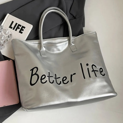 BETTER LIFE PU Leather Tote Bag