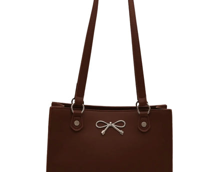 Sac à épaule en cuir PU Bow