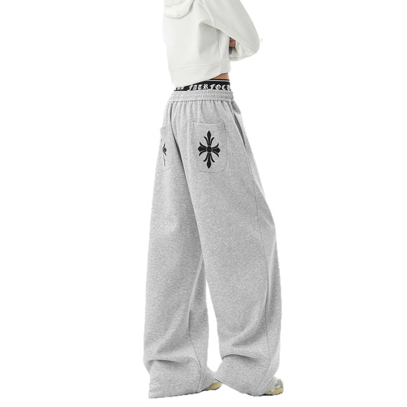 Casual Pants Men Winter Sporty Trousers Trendy Lazy Style Wide Leg Pants