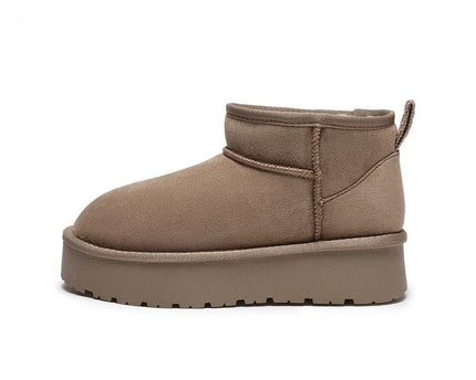 Pantofi din bumbac cu tub scurt, impermeabili, din burete de catifea groasă