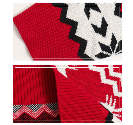 Festive Reindeer Christmas Sweater – Red