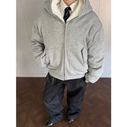 Street Fashion Zipper Hooded Sweatshirt for Men