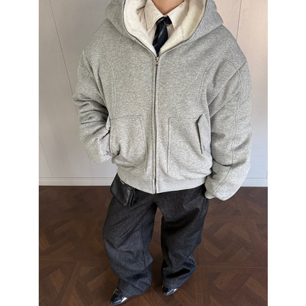 Street Fashion Zipper Hooded Sweatshirt for Men