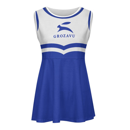 Grozavu Damen Cheerleading Kleid – Ärmellos Rundhalsausschnitt