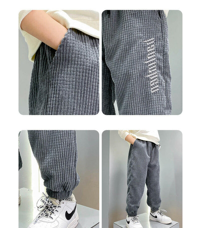 Boys' Casual Thickened Pants - GrozavuShop