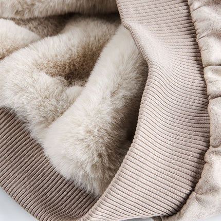 Veste en cuir à motif fissuré – Coupe ample