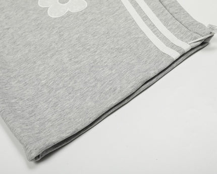 Street Style Towel Embroidery Heart Graphic Sweatpants