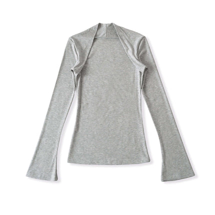 Langarm-Top mit quadratischem Ausschnitt