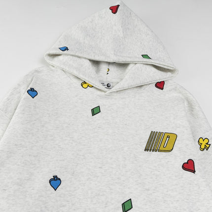 Haut à capuche rétro en coton prune à coupe décontractée