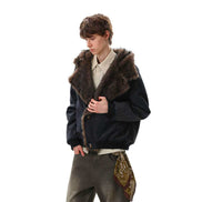 Cotton collar jacket with cotton jacket