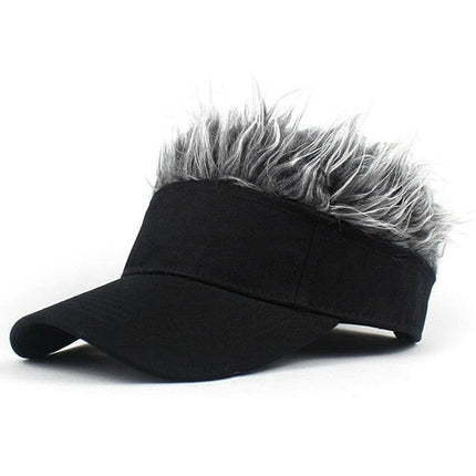 Novelty Baseball Cap Fake Hair Visor at €21.99