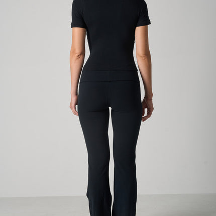 Ensemble de yoga en jersey de coton coupe décontractée