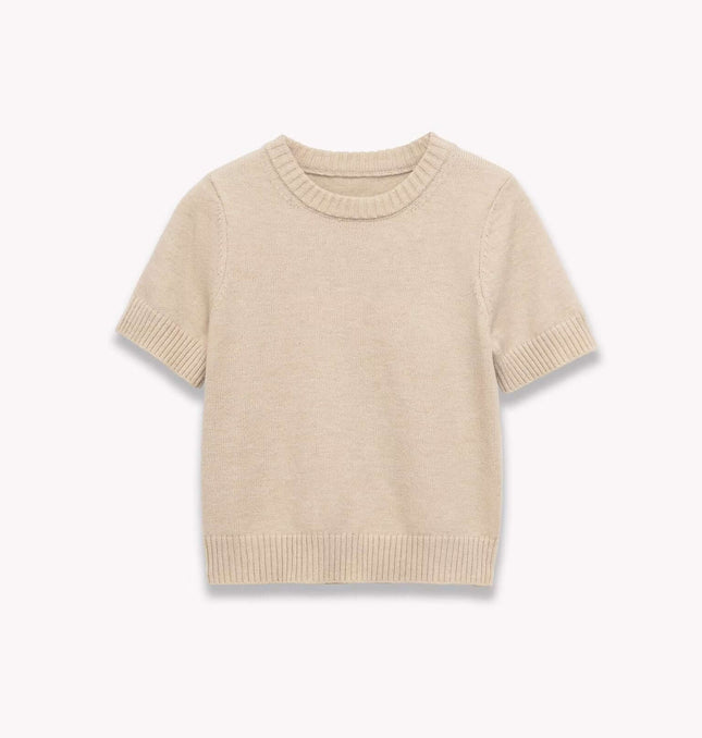 Round Neck Casual Knit Sweater