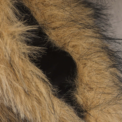 Veste zippée en shearling camel – Coupe régulière