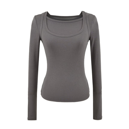 Maglietta a maniche lunghe slim fit per donne