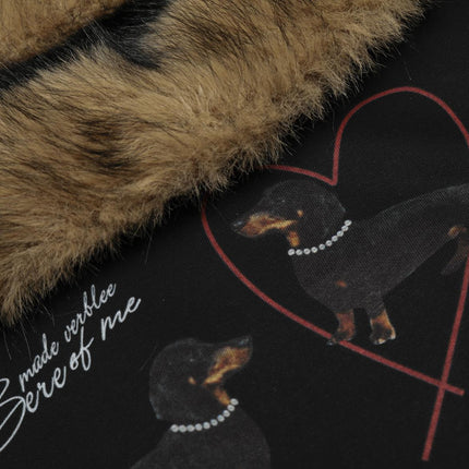 Retro Dackel Hoodie - Lockere Passform