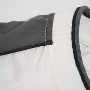 Camisa de Manga Larga con Cuello en V Deportiva Impermeable Negra Blanca