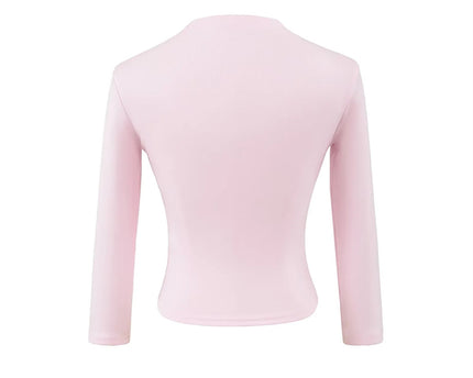 Top corto chic slim fit in tinta unita retro minimalista