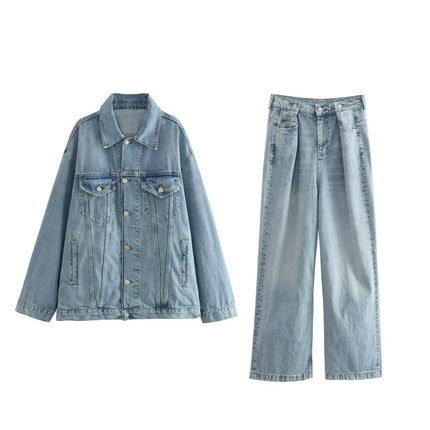 Grozavu's Vintage Mid-waist Jeans Jacket: Effortless Chic Outerwear at €100.99